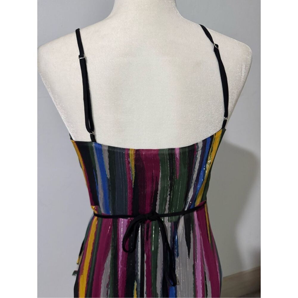 Michael Costello X Revolve Atienne in multicolor high low wrap maxi dress S - Picture 6 of 12